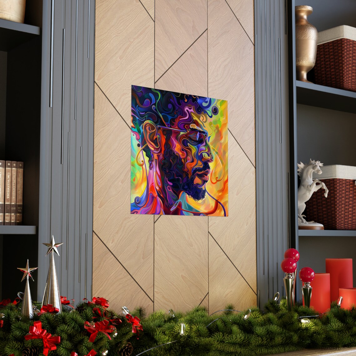 Moody Man Poster, Deep Thought Profile Art - Image 3