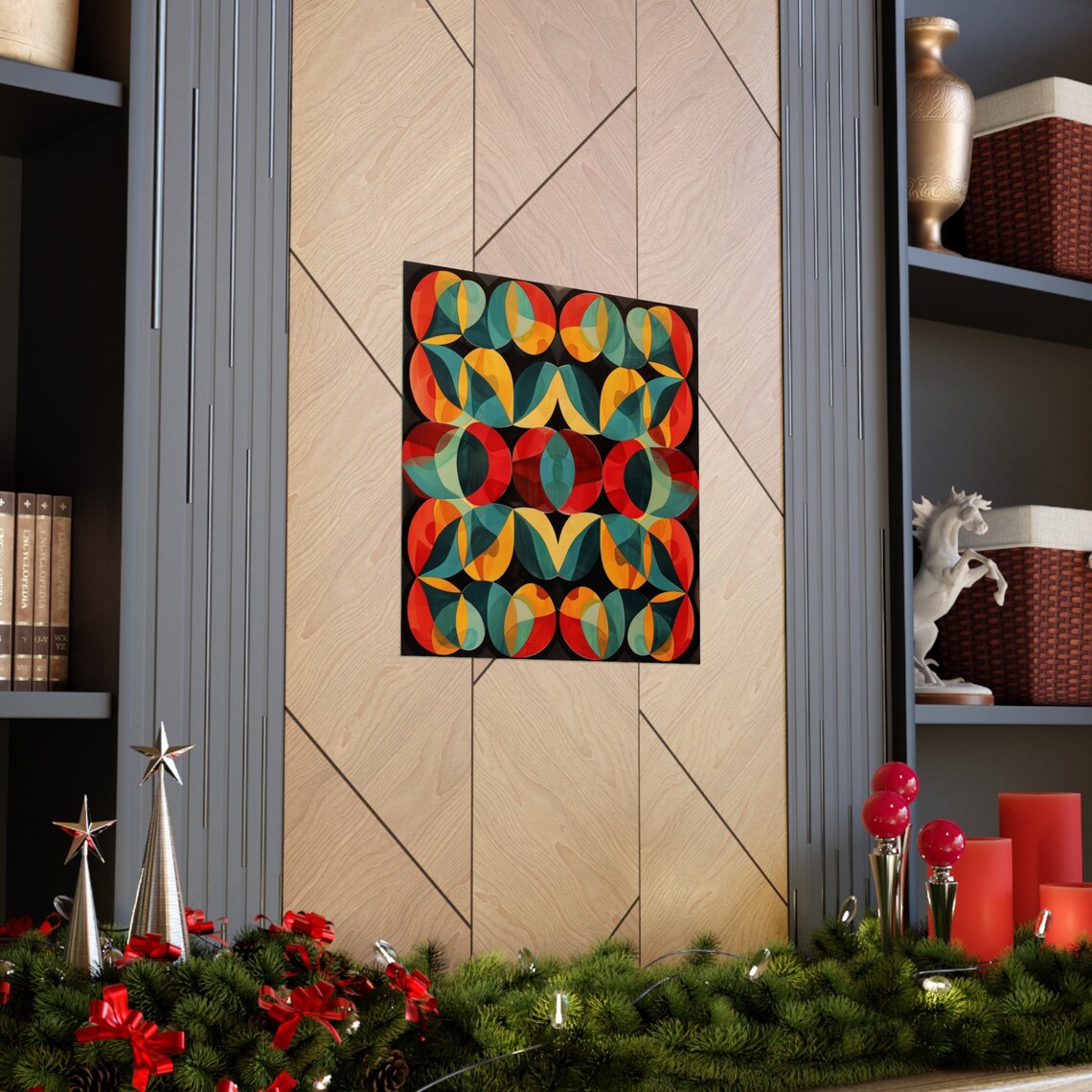 Abstract Crinkle Paper Gift Box, Modern Pattern Art Print - Image 3