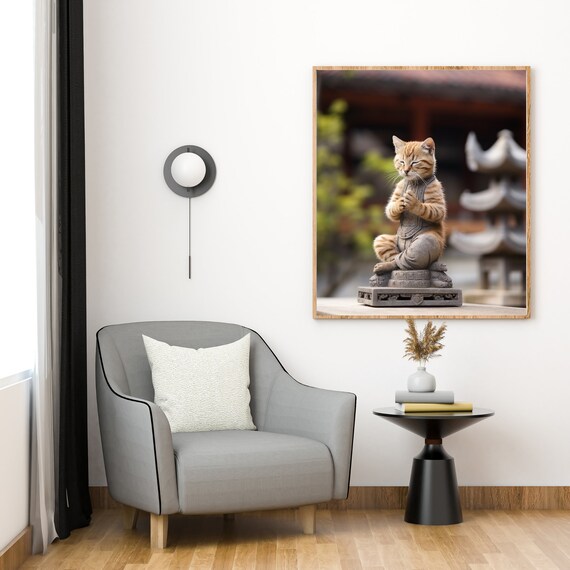 Zen Yogi Kitty, Cat Yoga Balance Pose Poster