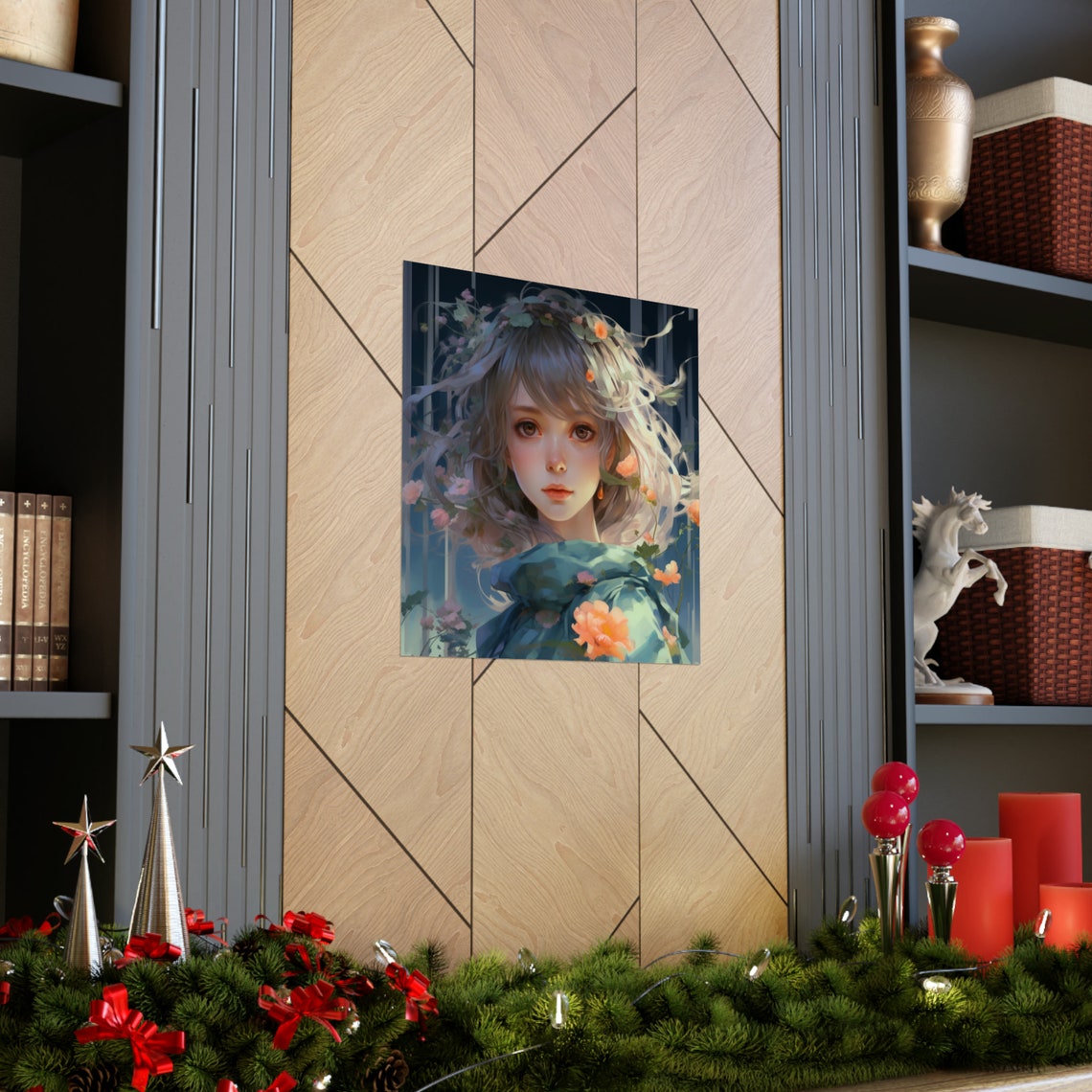 Windblown Girl, Cute Anime Girl Decor - Image 3