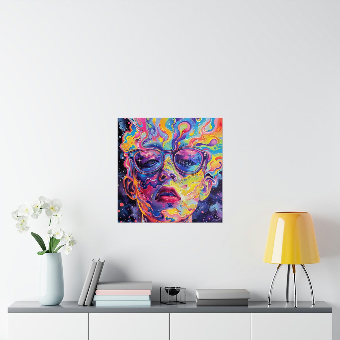 Crazy Hair Dont Care, Rainbow Psychedellic Poster - Image 3