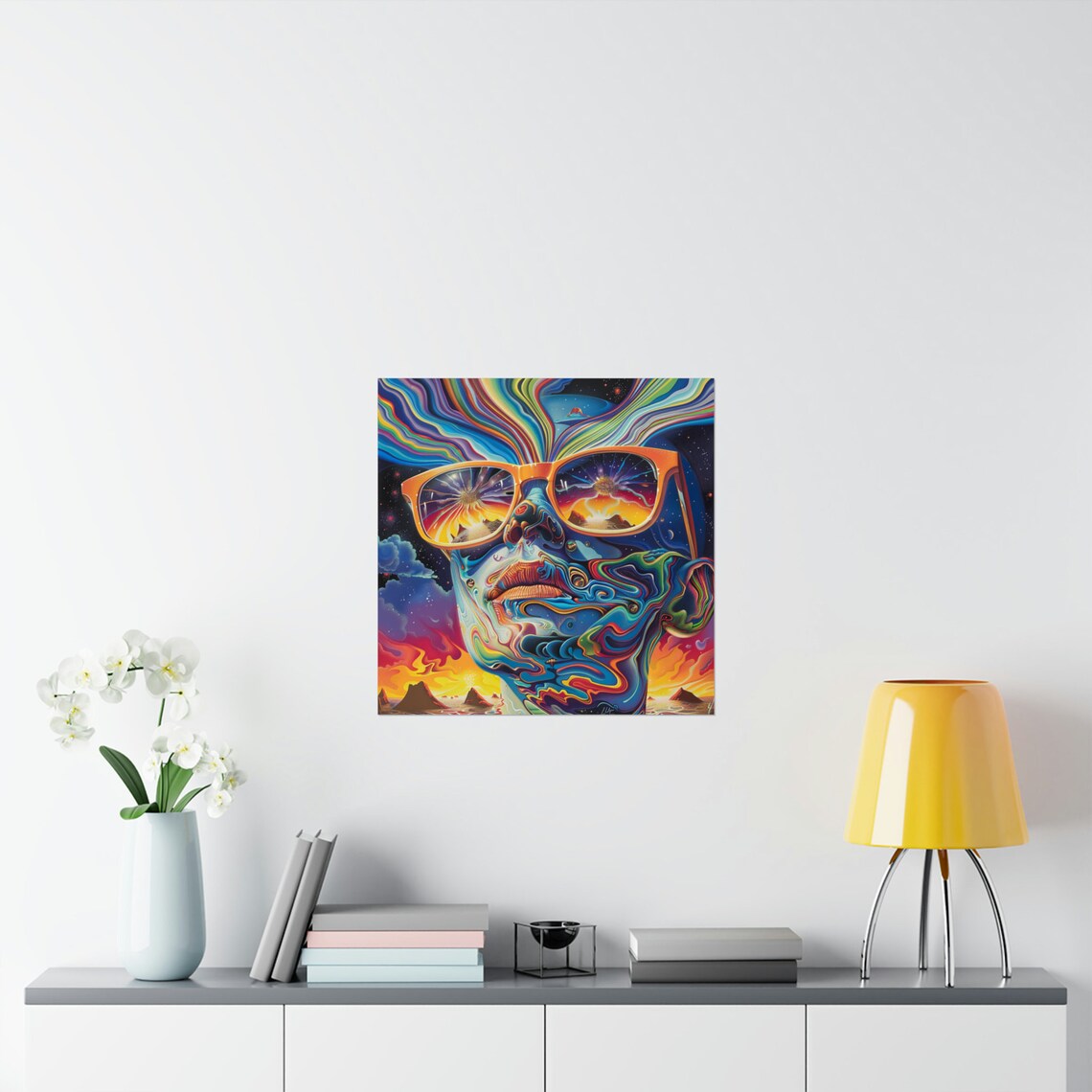 Trippy Hippy Dippy Man In Sunglasses, Psychedelic - Image 4