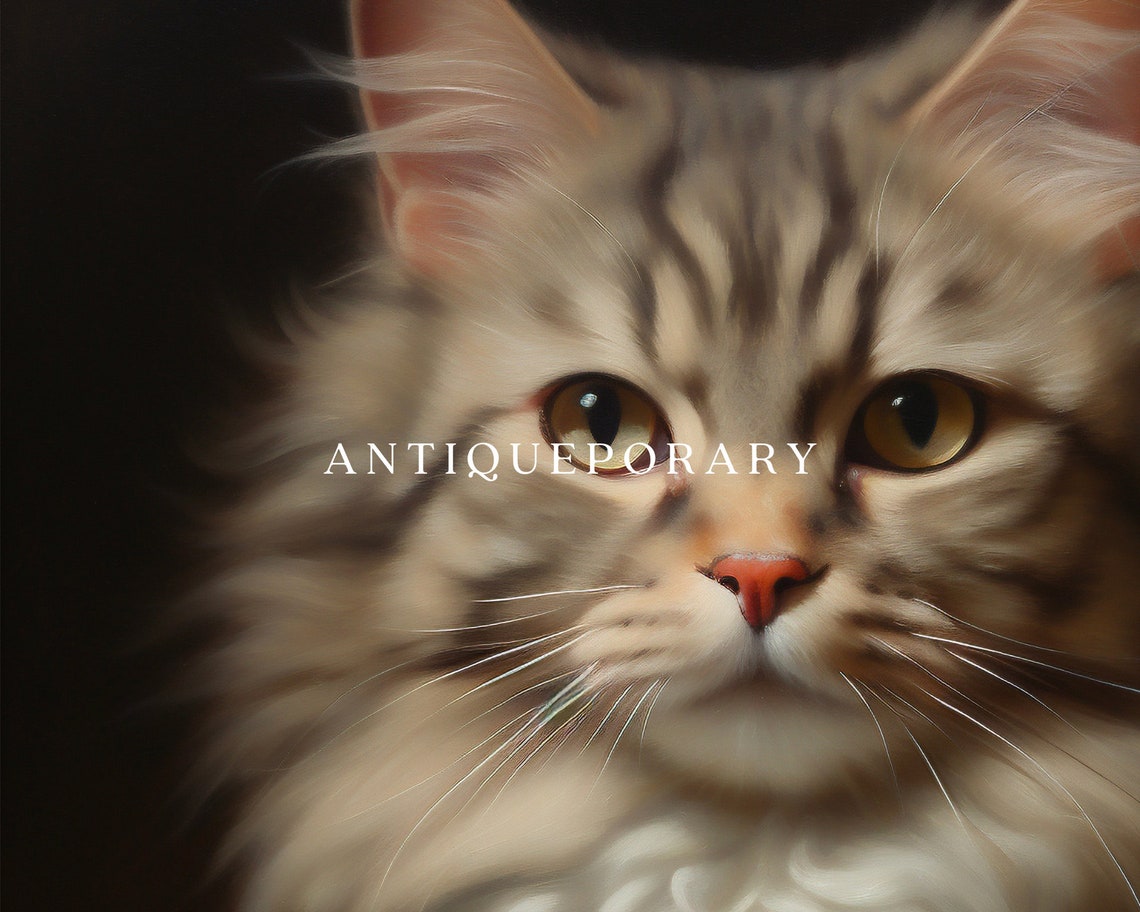 Victorian Animal Portrait Royal Cat Poster Royal Animal Painting Renaissance Animal Portraits Vintage Inspired Art Pet Lovers Gift - Image 3