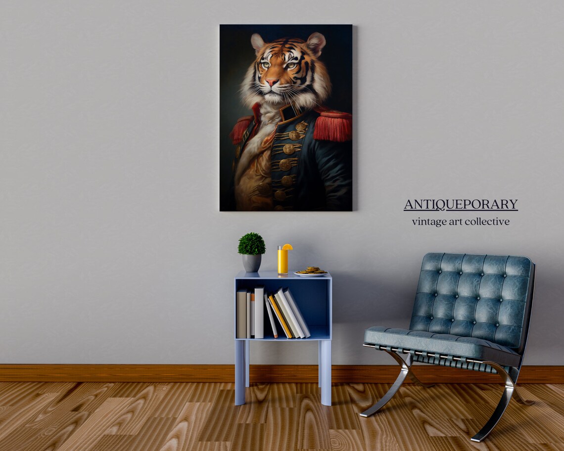 Victorian Animal Portrait Dressed Animal Print Royal Tiger Print Royal Animal Posters Renaissance Animal Portraits Vintage Inspired Art - Image 5