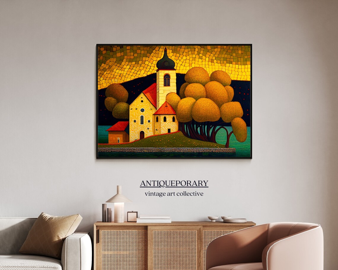 Vintage Architecture Painting Vintage Wall Art Rose Garden Art Cottage Art Spring Garden Print Farmhouse Painting Cottagecore Decor - Image 5