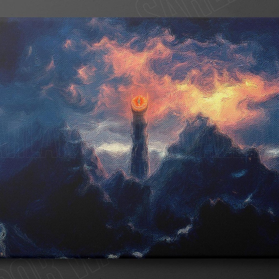 Lord Of The Rings Sauron Eye Lord Of The Rings Eye Barad Dr Epic Tower Art Middle Earth Wall Decor The Black Tower Of Mordor