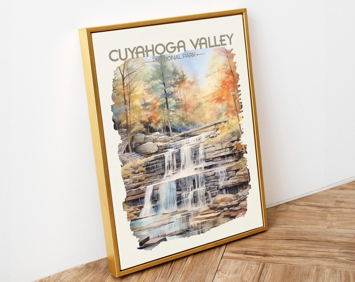 Cuyahoga Valley Waterfall Autumn Colors National Park Poster