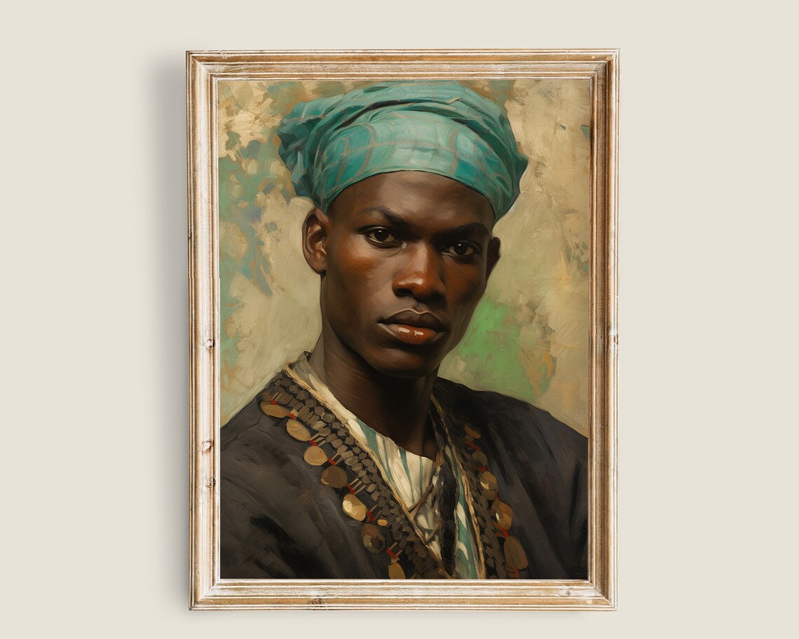 Black People Vintage Male Portrait Art Print
