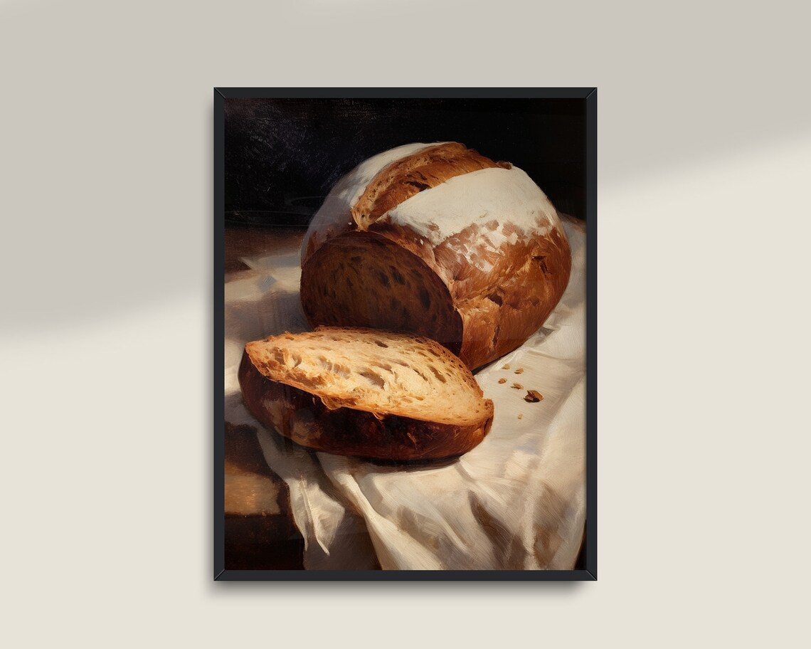 Vintage Kitchen Bread Print, Country Kitchen Art - Image 2