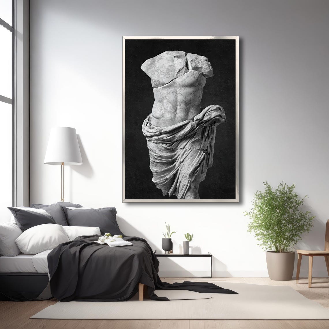 Ancient Greek Male Torso Statue Marble Sculpture Classic Art Poster - Image 2