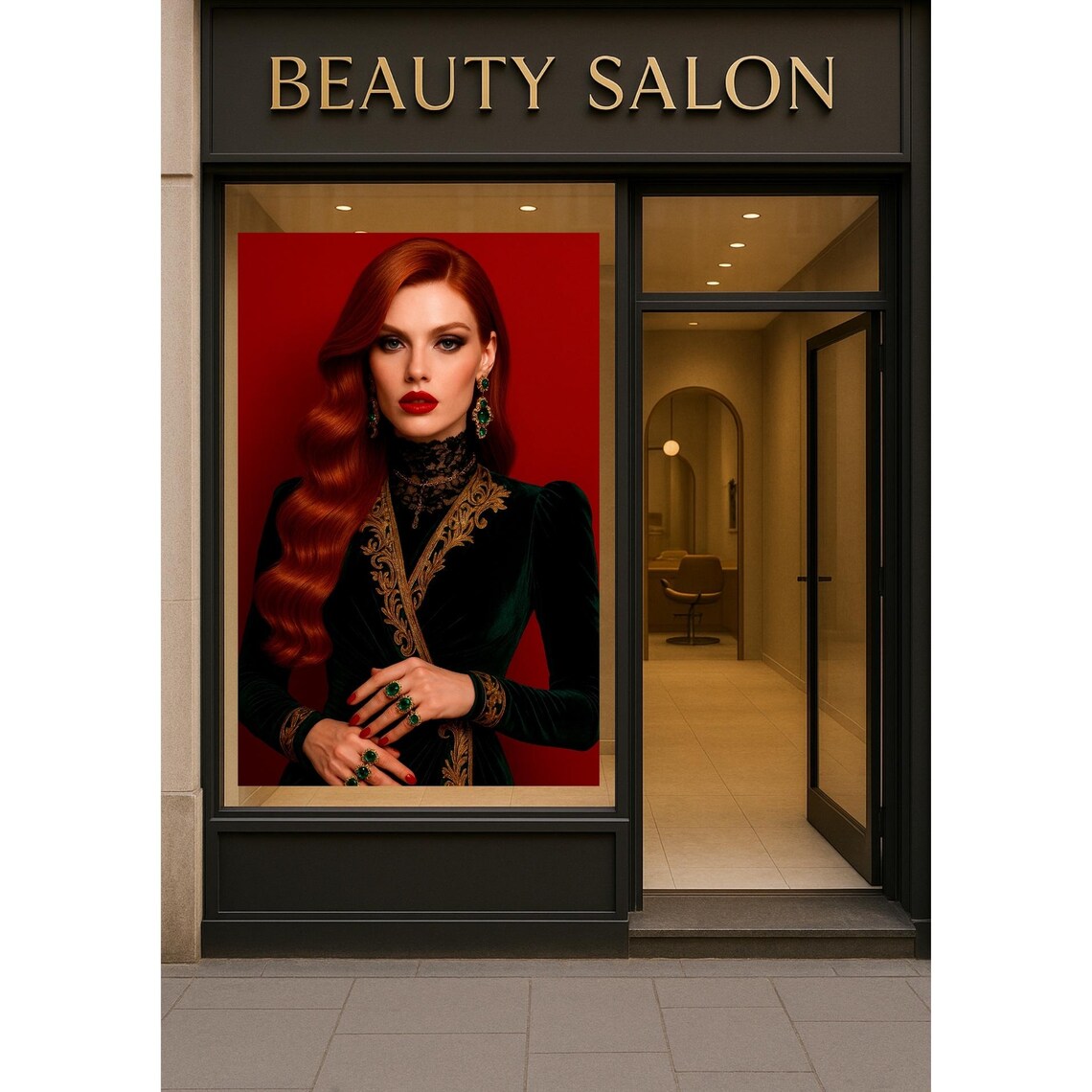 Professional Beauty Salon Poster, Luxury Studio Decor