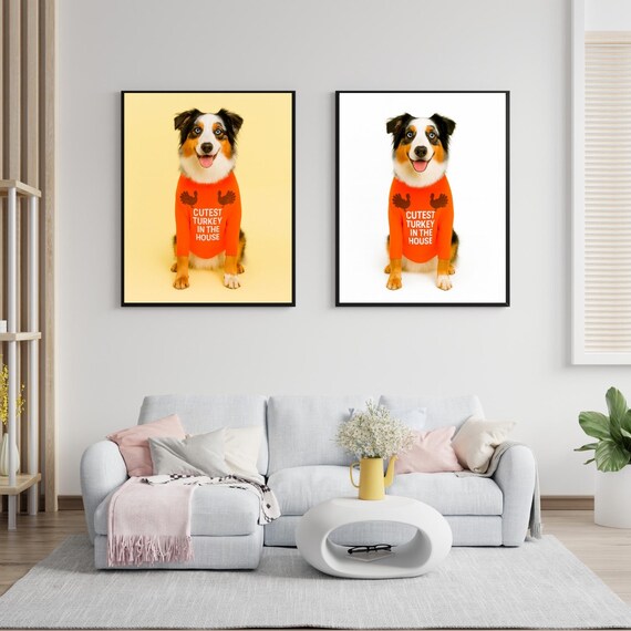 Australian Shepherd Thanksgiving Poster, Aussie Mom Gift