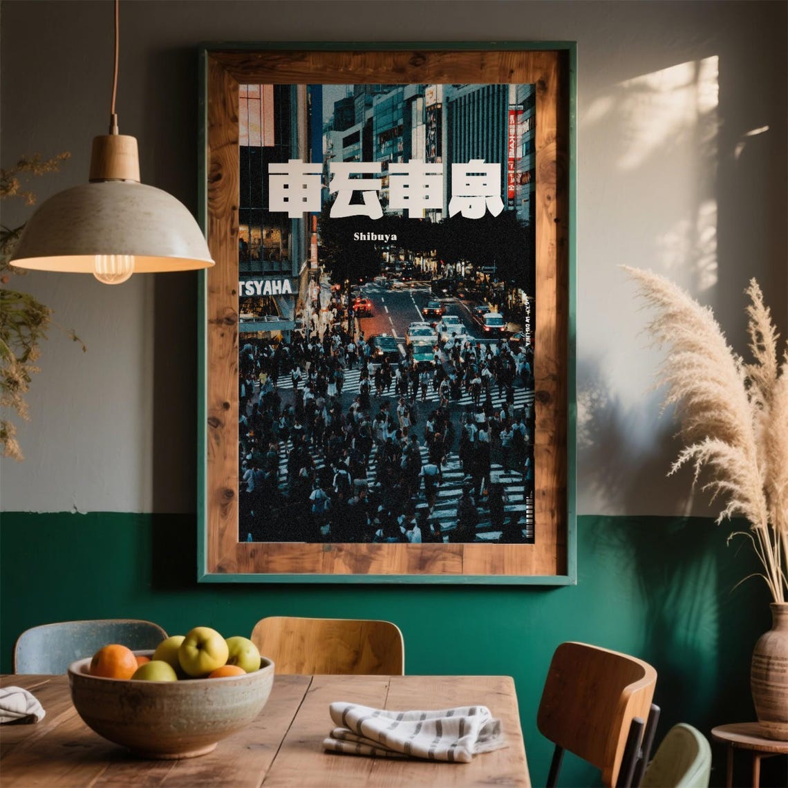 Dynamic Shibuya Street Scene Photography Print Tokyo Urban Wall Art Modern Cityscape City Life Japan Travel Decor