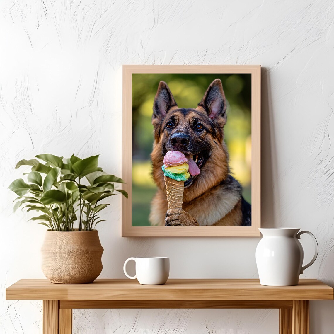 German Shepherd Funny Dog Lover Poster, Dessert Theme - Image 4