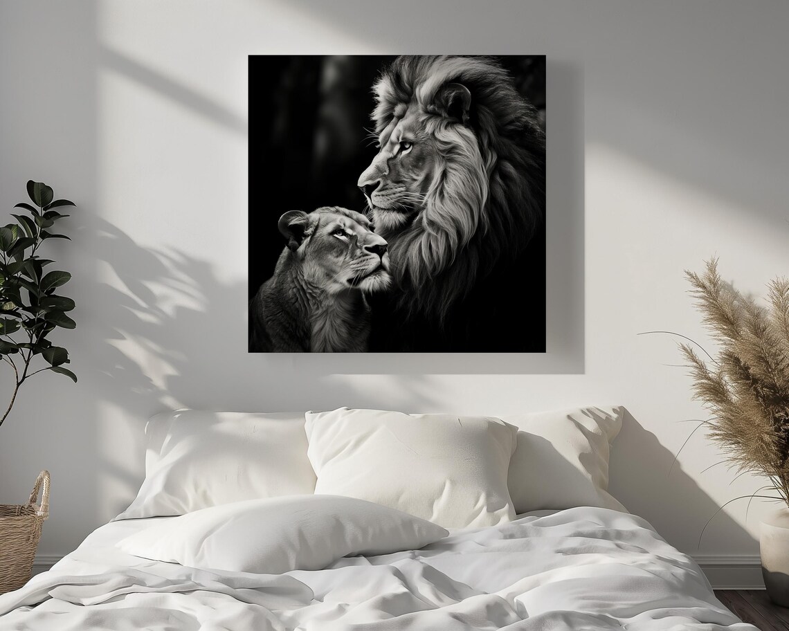 Lion Couple Romantic Animal Lover Gift - Image 4