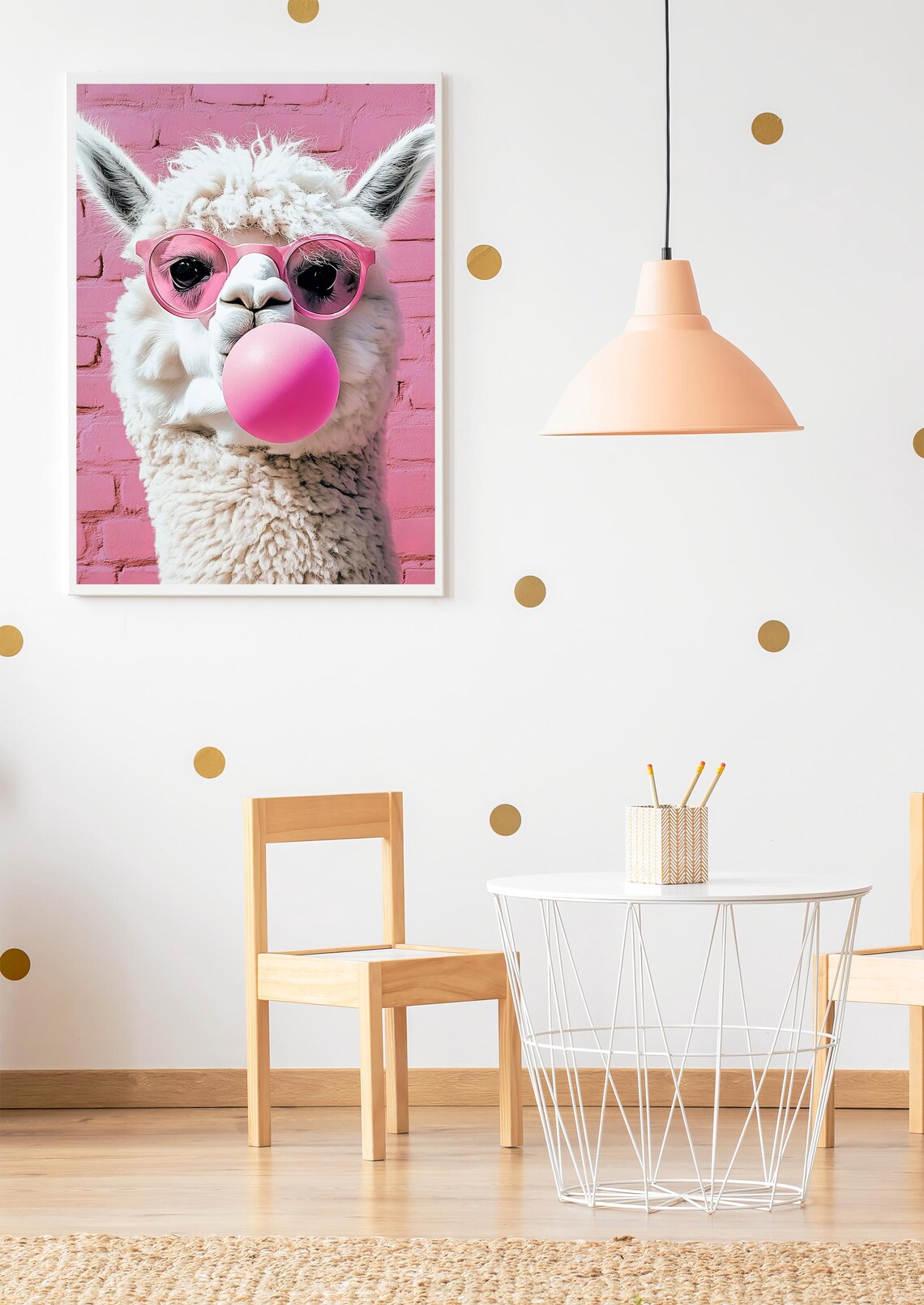 Alpaca Print, Funny Pop Art For Kid Bedroom - Image 2