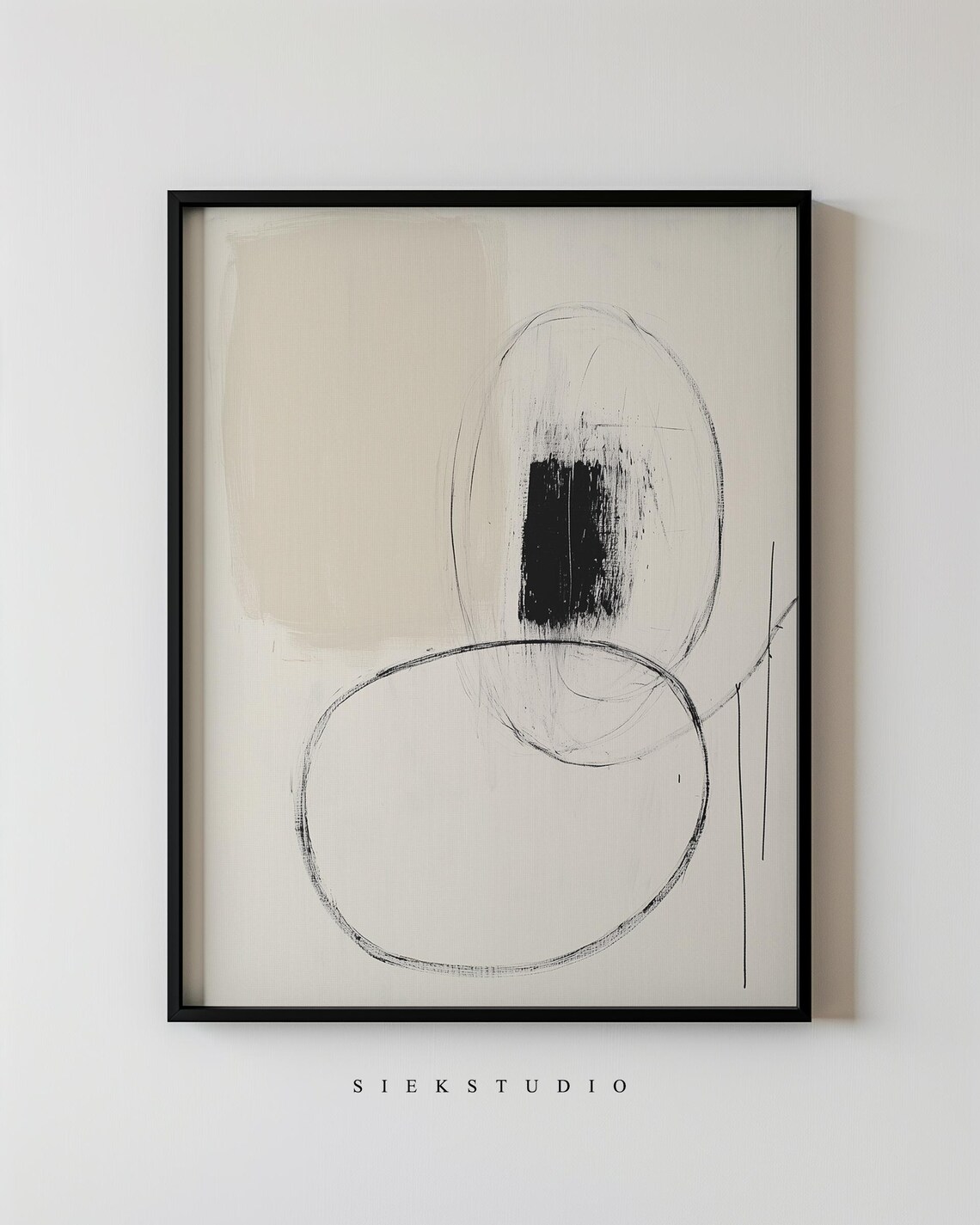 Minimalist Line Art Abstract Geometric Poster Print