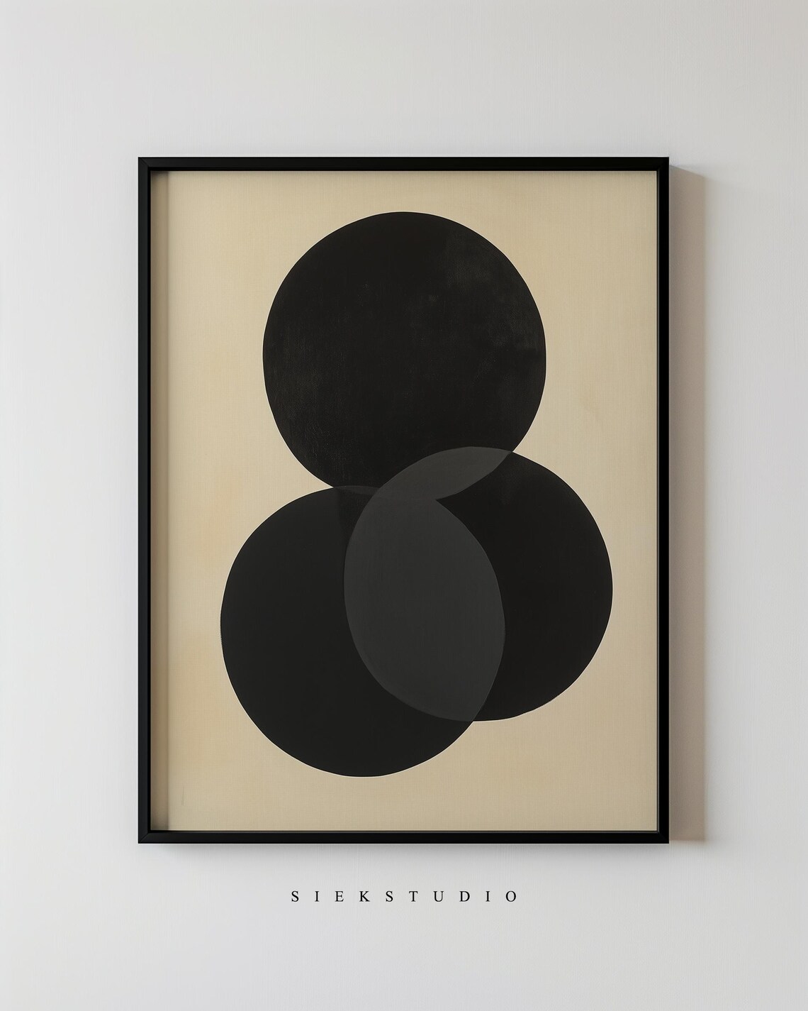 Modern Circle Shapes, Mid Century Minimalist Poster
