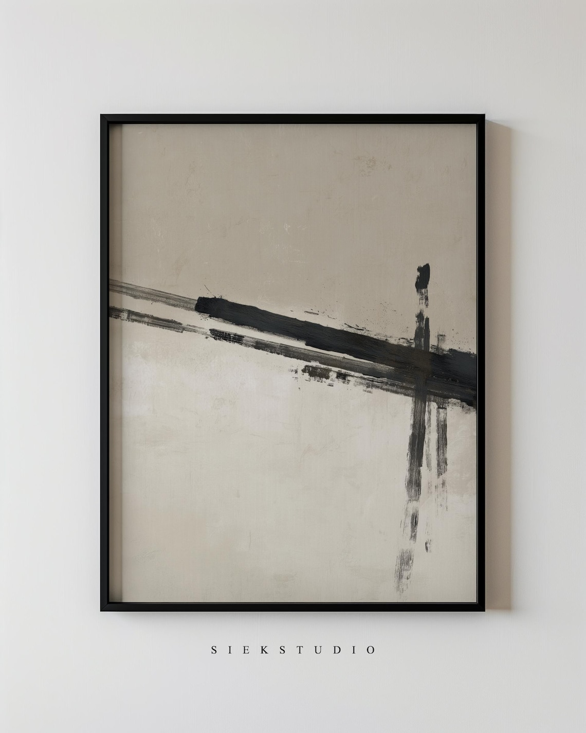 Abstract Minimalistic Black Lines Art Print