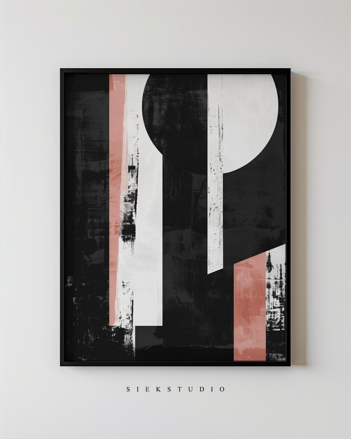 Modern Geometric Abstract Line Art, Poster Print