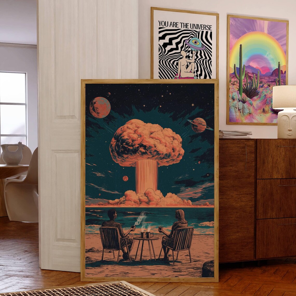 Psychedelic Vintage Retro Surreal Art Print