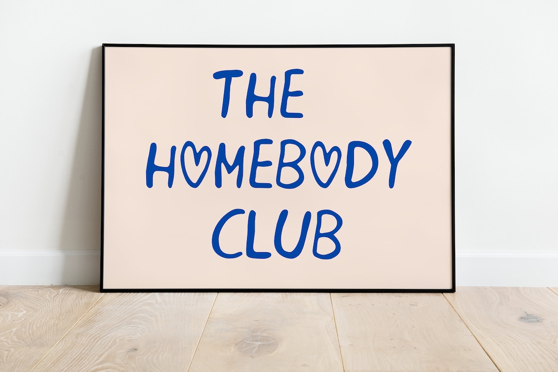 The Homebody Club Art Print, Trendy Self-Care Decor - Image 4