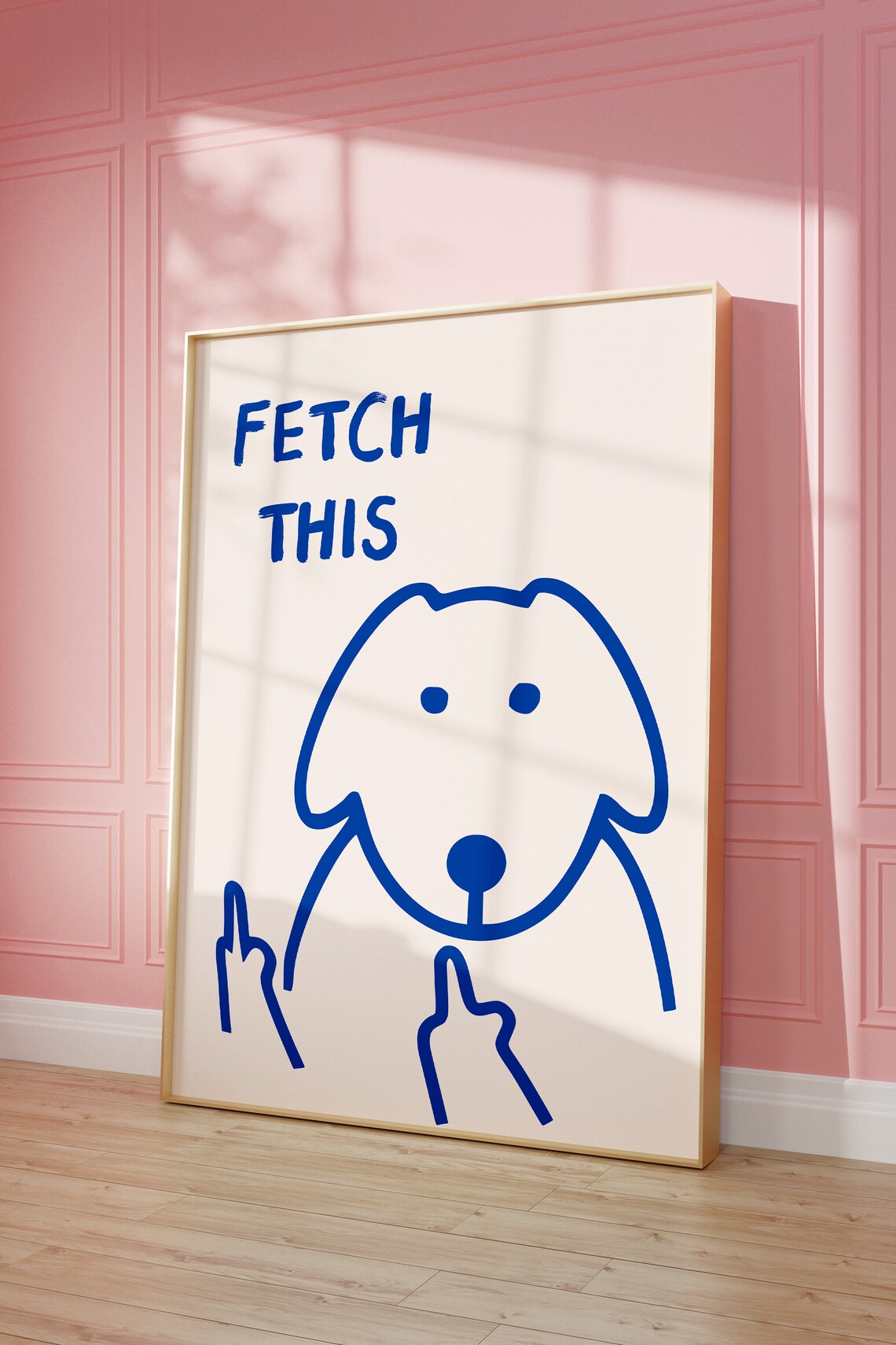 Fetch This Dog Art Print, Y2K Funny Dog Decor - Image 4