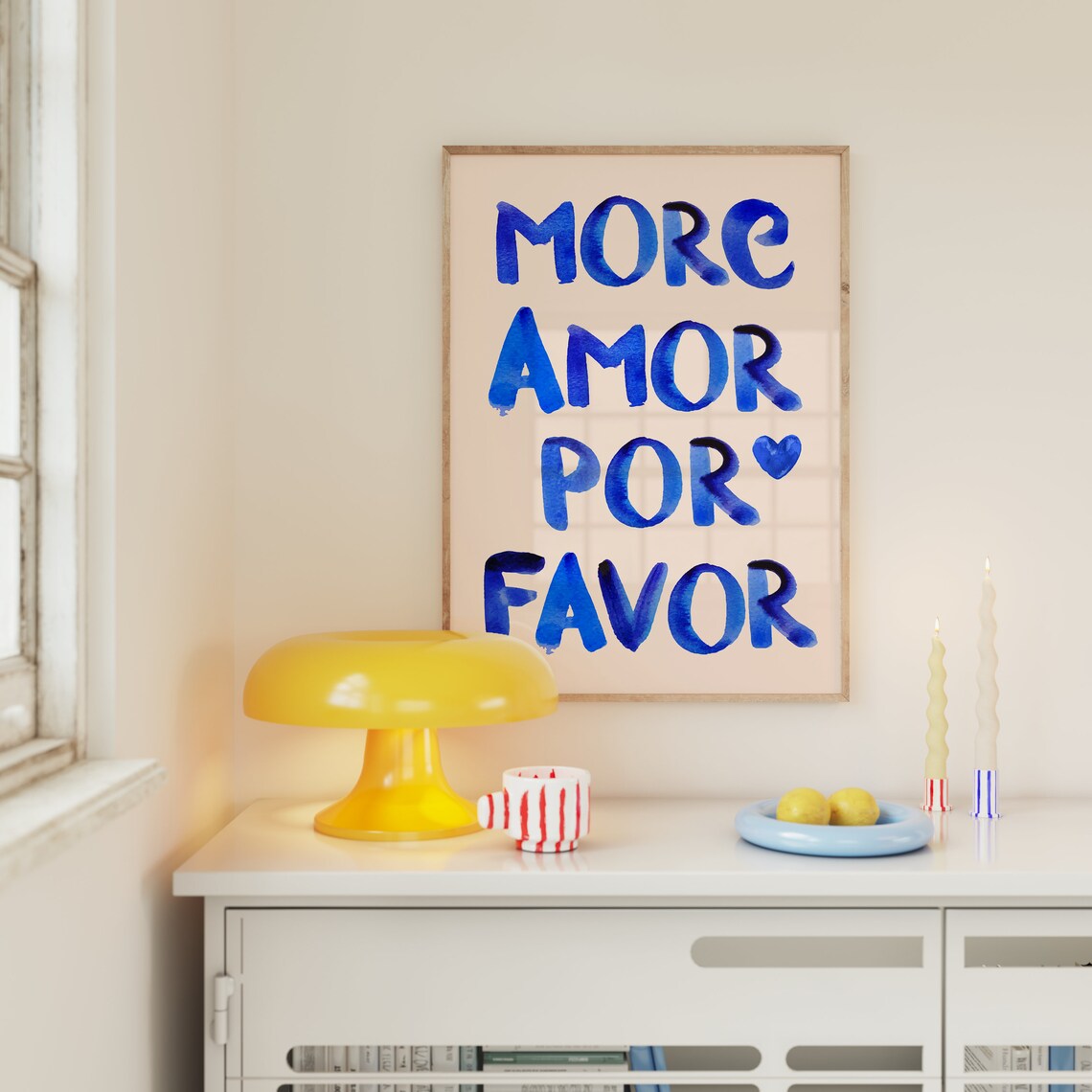 More Amor Por Favor Love Quote, Preppy Decor Poster - Image 3