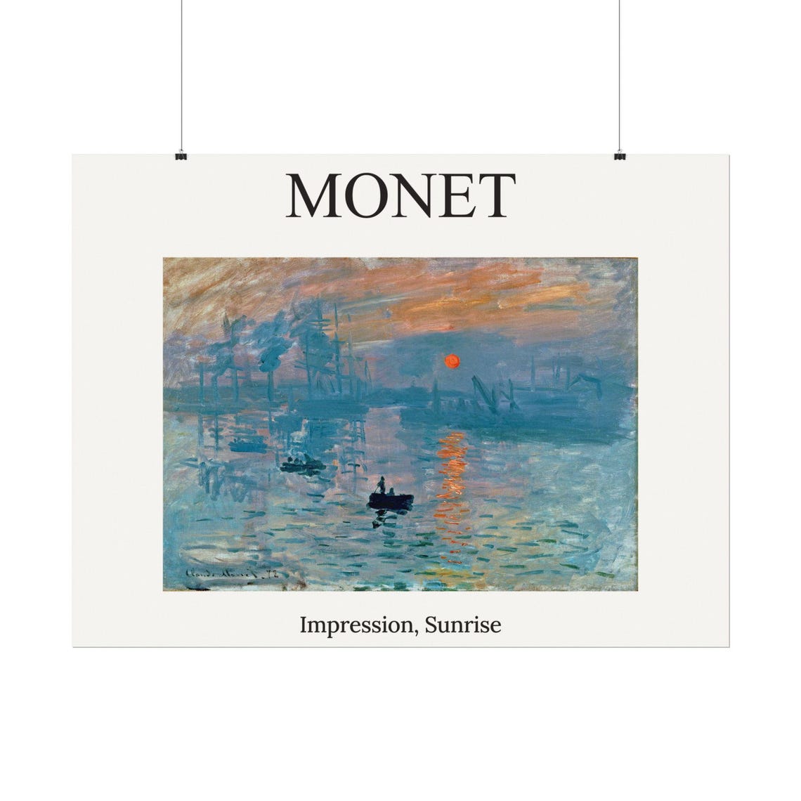 Claude Monet Impression Sunrise Harbor Morning Light Museum Poster - Image 2