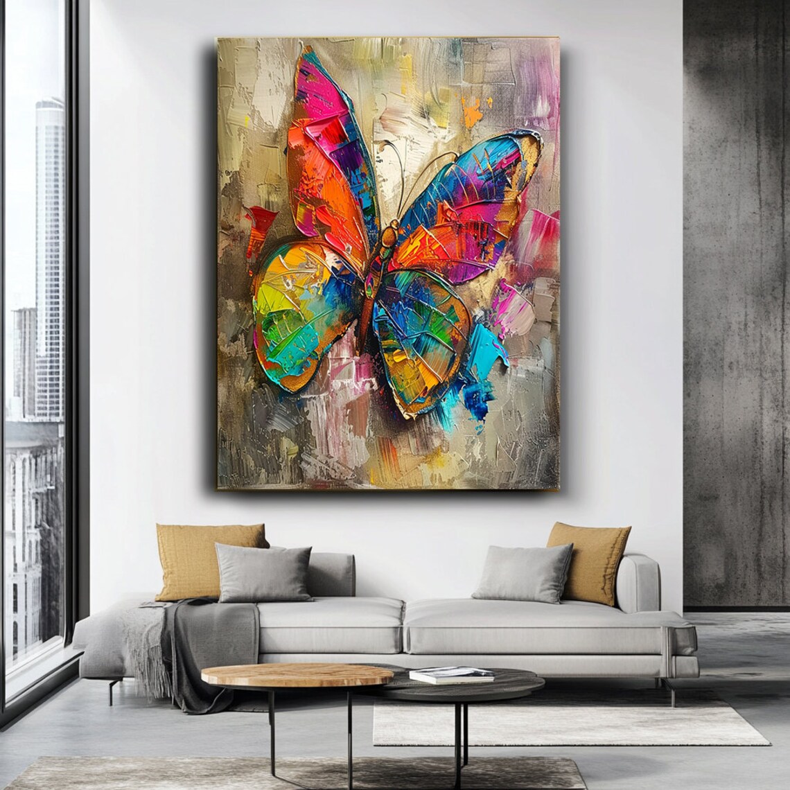 Colorful Butterfly Art Print, Modern Nature Decor - Image 3