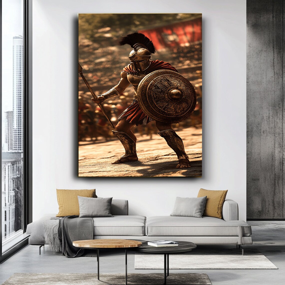Warrior Art Print, Powerful Dynamic Illustration - Image 3