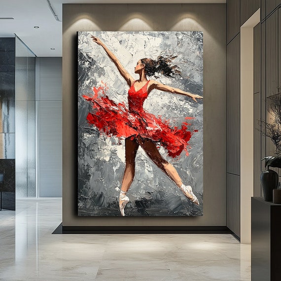 Ballet Dancer Art Print Graceful Ballerina Illustration Elegant Decor Modern Dance Artwork Ballet Wall Art
