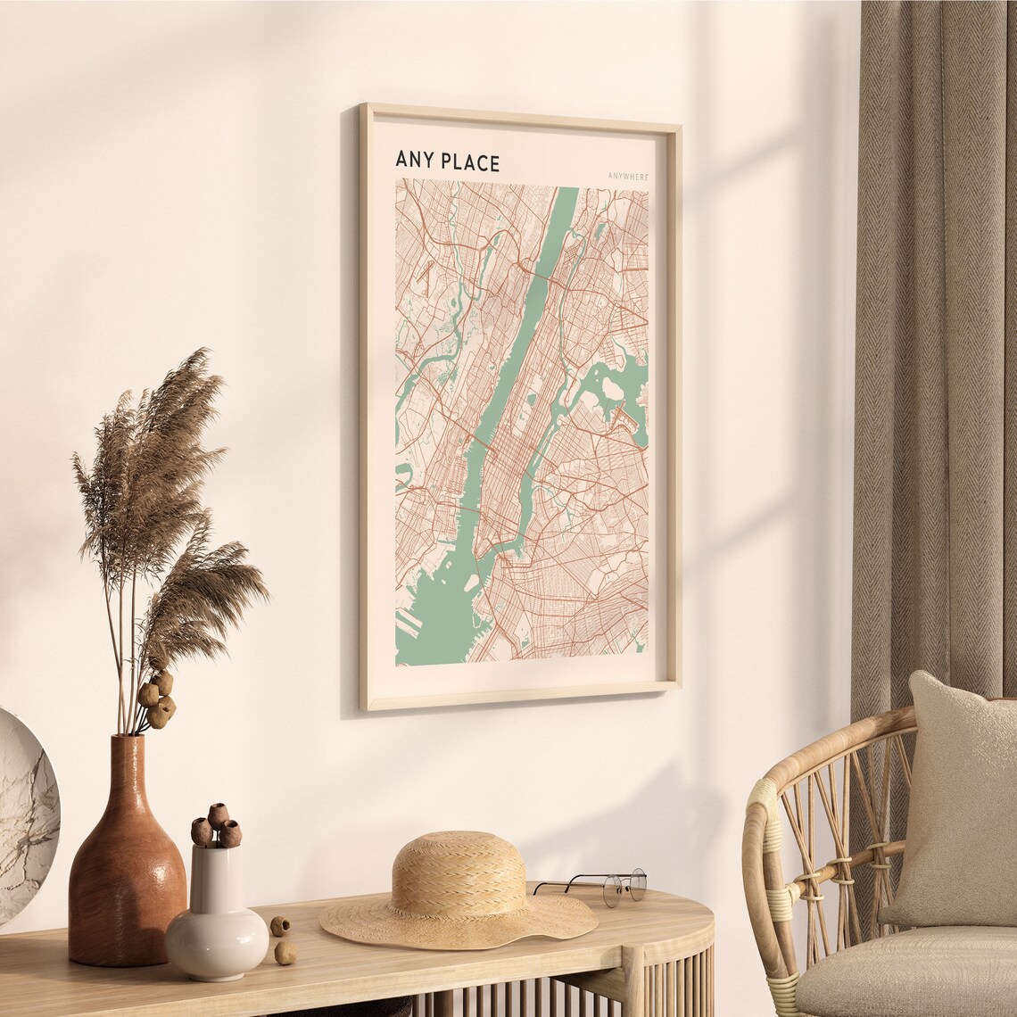 Custom City Map Travel Poster, Personalized Map Print - Image 3