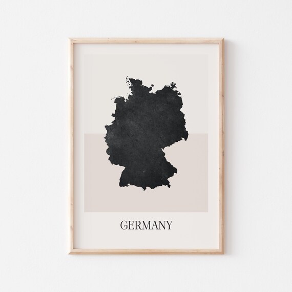 Germany Map Poster Print Minimalist Boho Wall Art Decor For Home Or Gift