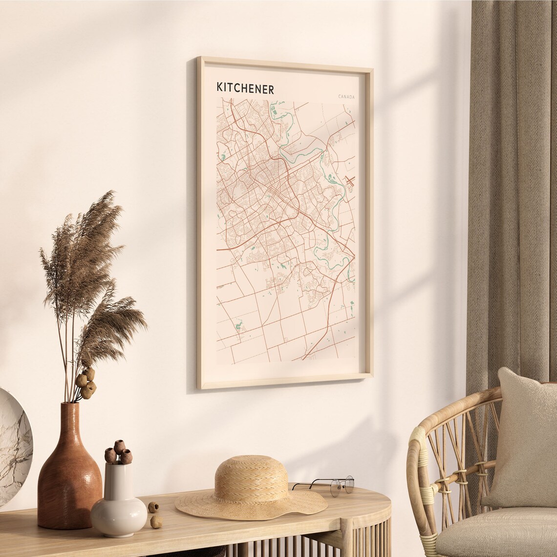 Kitchener Map Poster, Ontario Canada Travel Poster - Image 3
