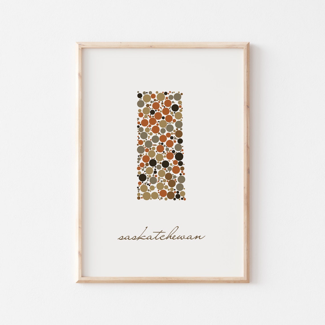 Saskatchewan Canada Colorful Dot Art Province Map Art Poster - Image 2