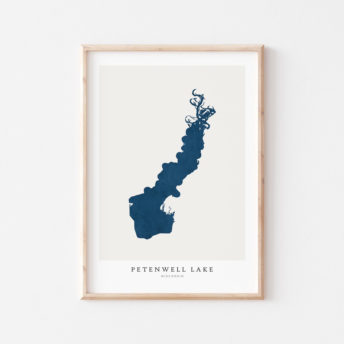 Petenwell Lake Print Poster Art Wall Map House Gift Wisconsin
