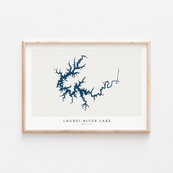 Laurel River Lake Map Poster, Kentucky