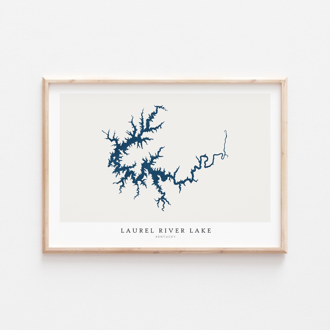 Laurel River Lake Map Poster, Kentucky