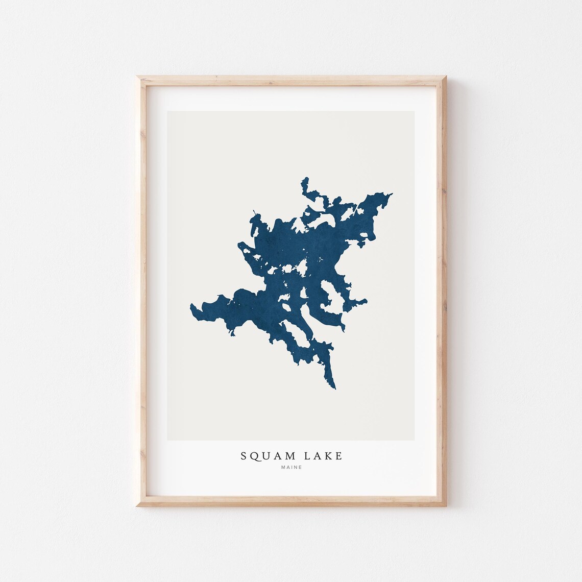 Squam Lake Print Poster Art Wall Map House Gift New Hampshire