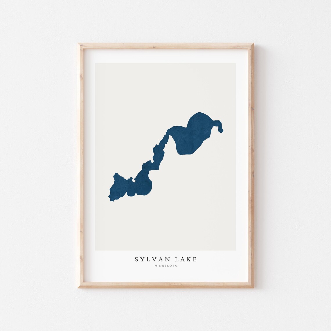 Sylvan Lake Map, Minnesota Art Print