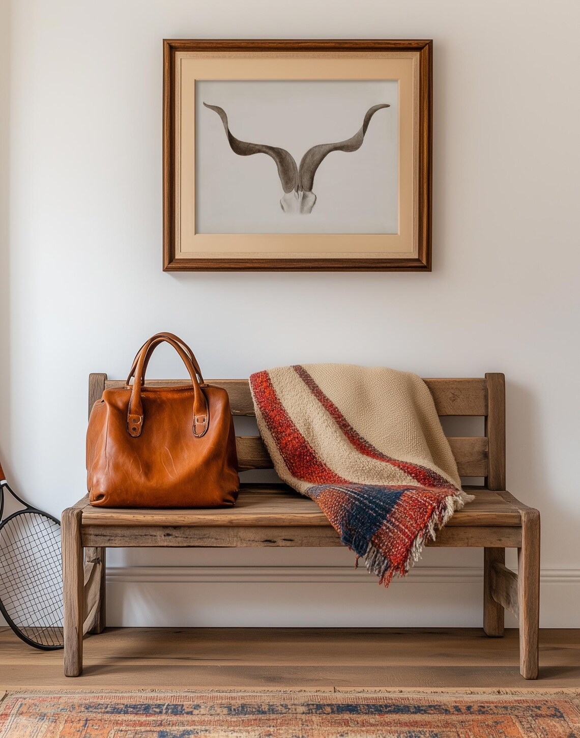 Longhorn Skull Neutral Minimalist Boho Farmhouse Animal Poster - Image 2