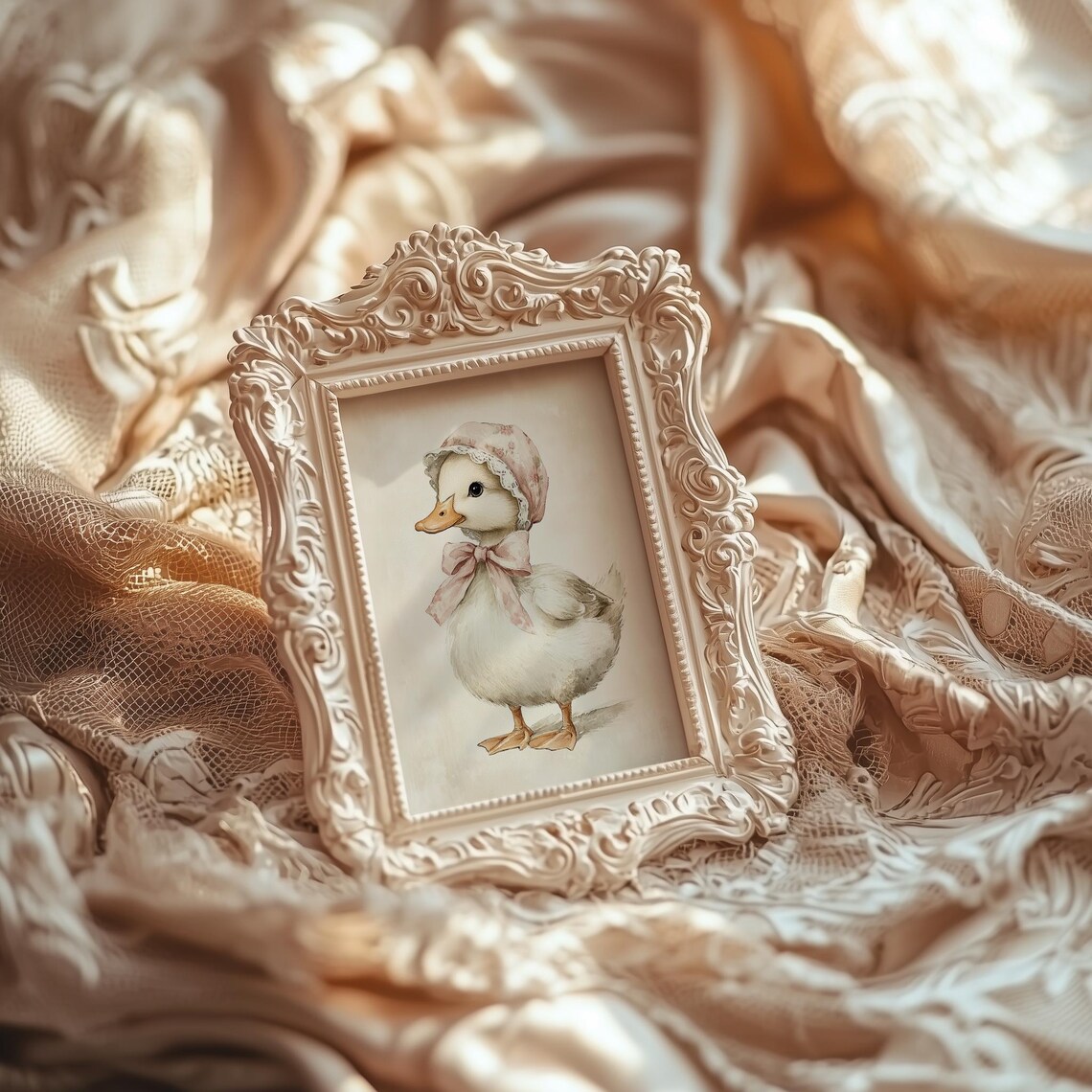 Vintage Duck Nursery Art, Cottagecore Decor - Image 2