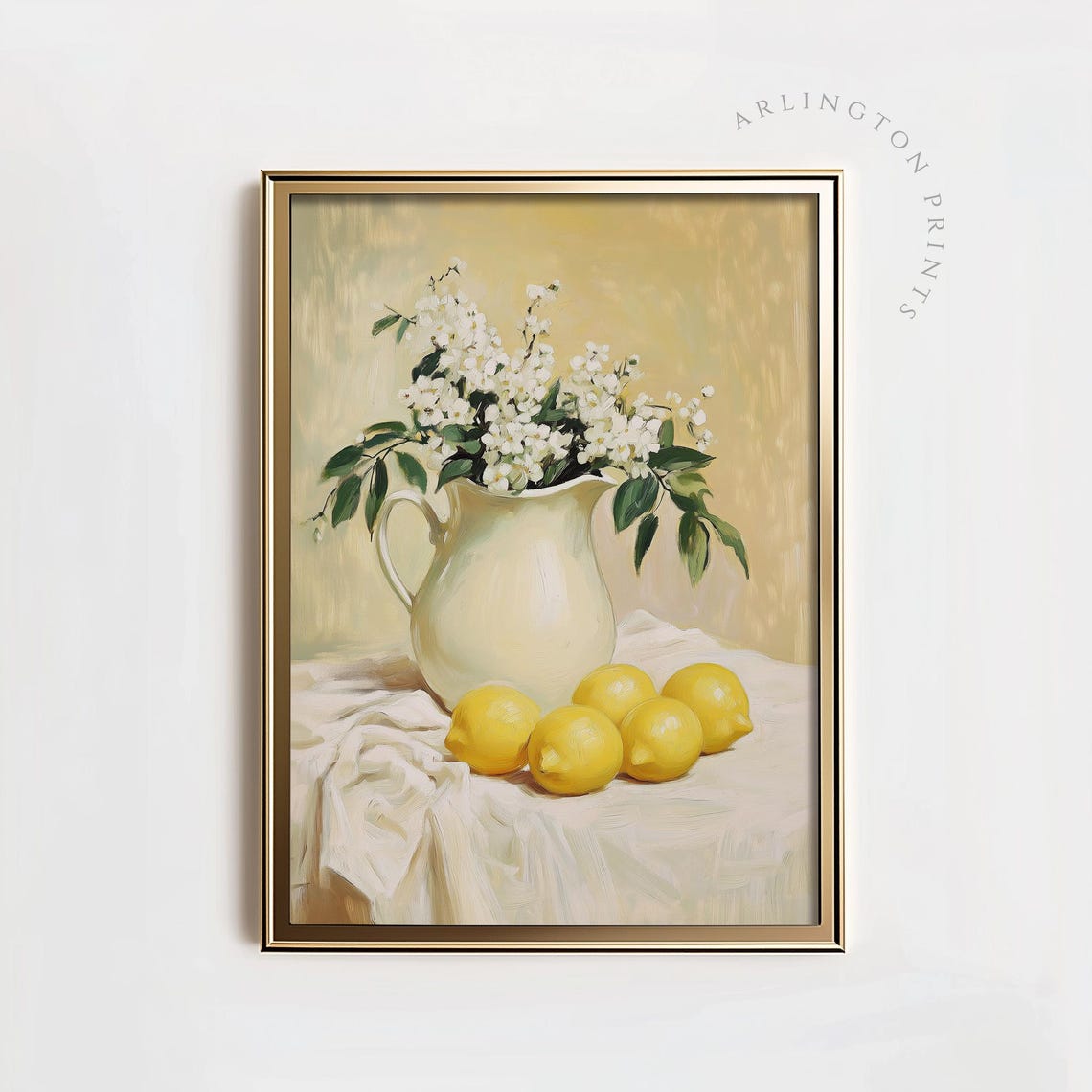 Rustic Farmhouse Lemons Kitchen Art, Country Cottage