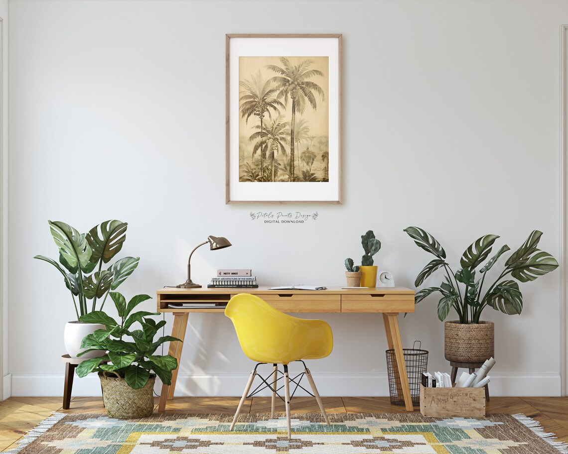 Jungle Trees Palm Tree Vintage Jungle Art Print - Image 2