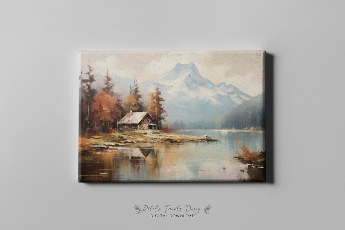 Rustic Fall Landscape, Vintage Autumn Art Print - Image 3