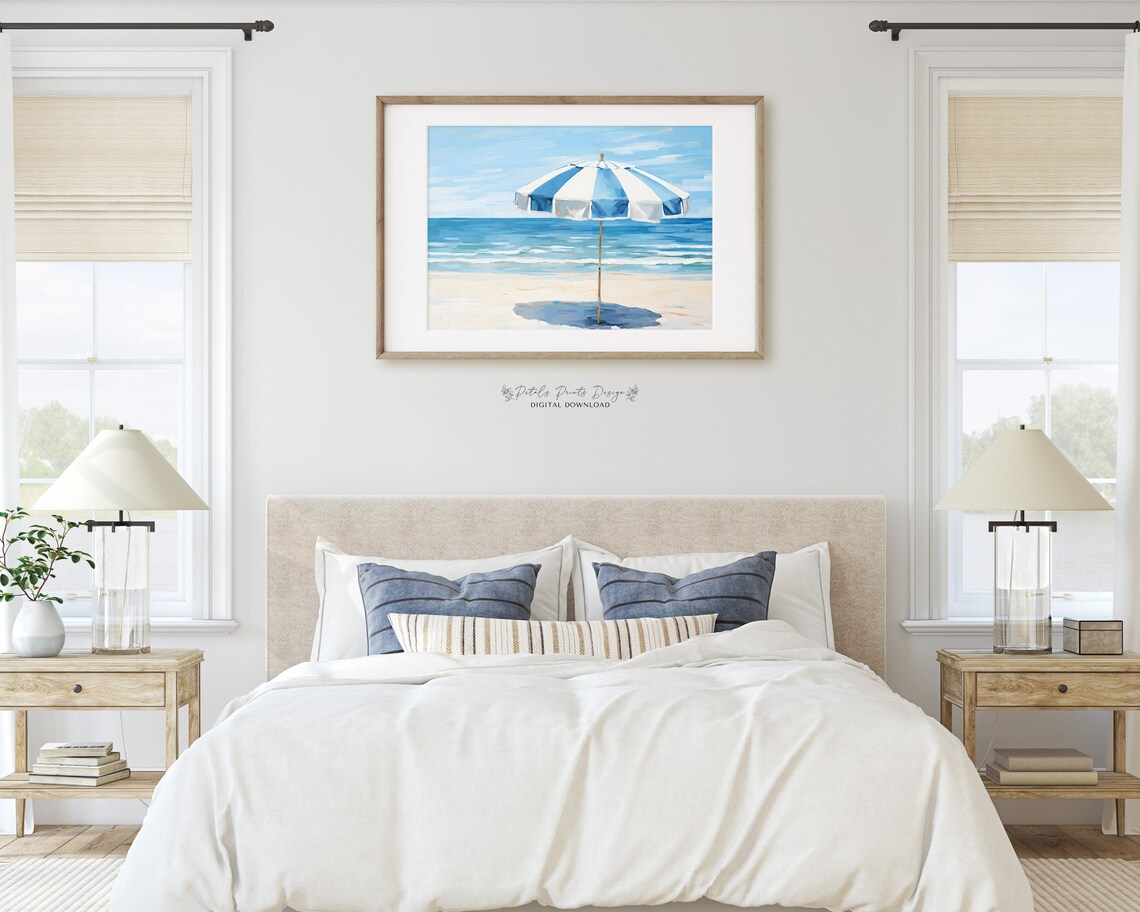 Vintage Beach Abstract Coastal Wall Art Print - Image 2