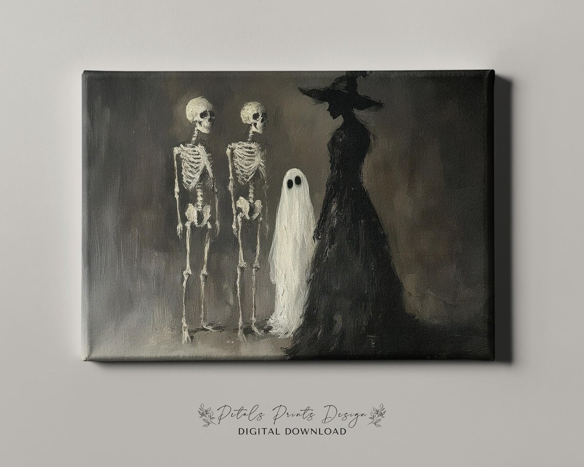 Witchy Halloween Decor, Vintage Rustic Art Print - Image 4