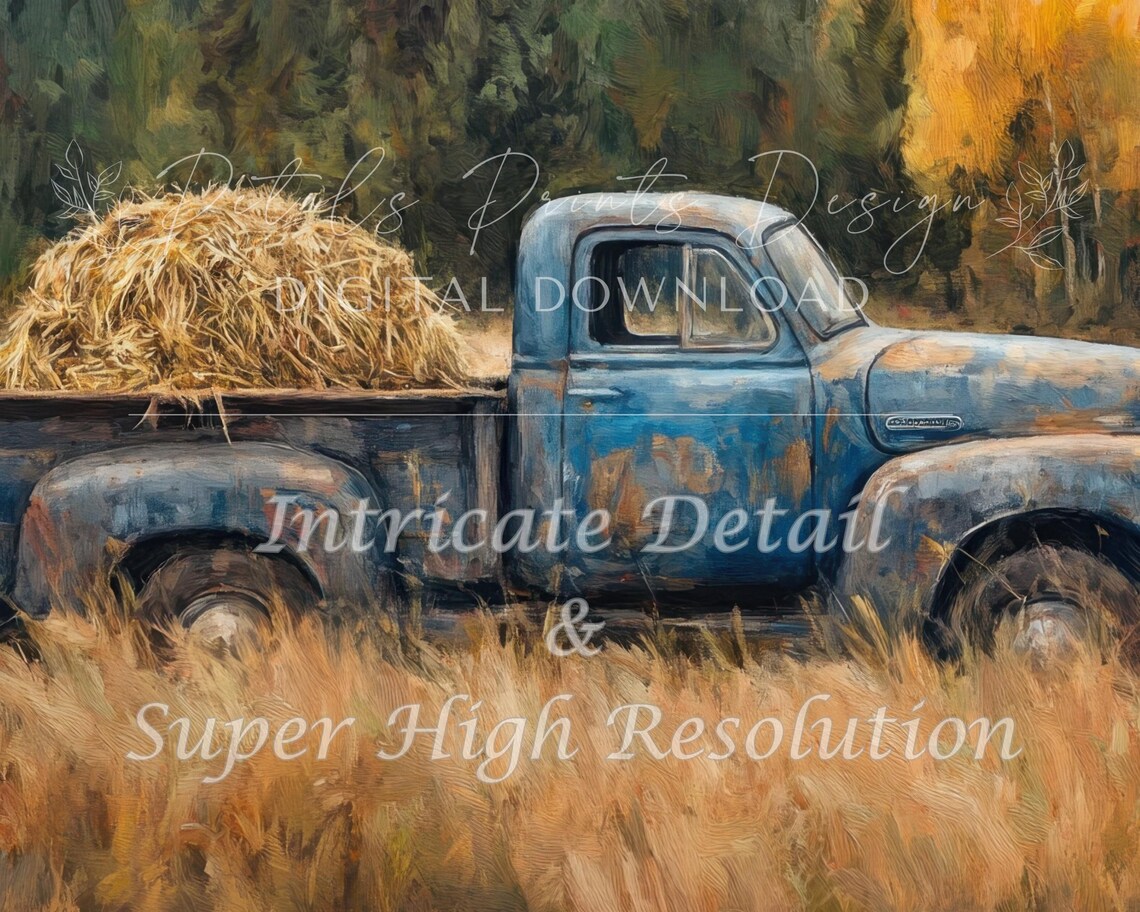 Rustic Autumn Landscape Art Print, Vintage Farmhouse - Image 2
