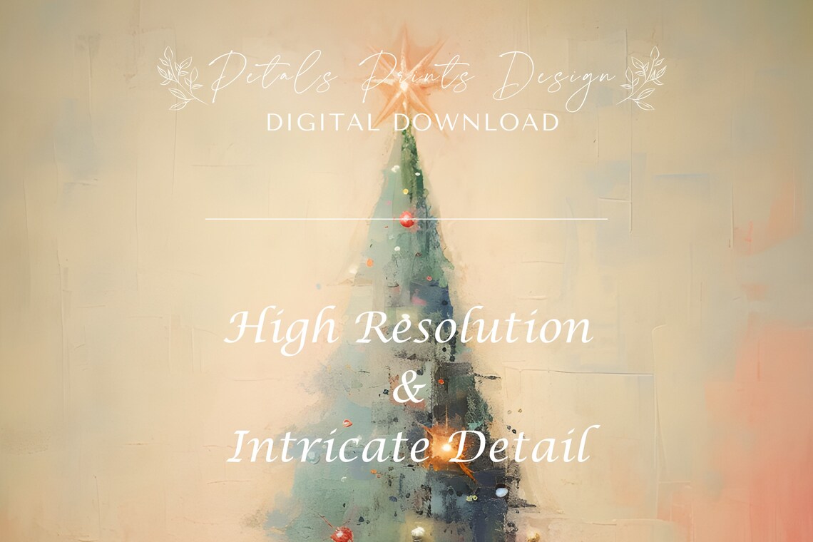 Christmas Trees Rustic Vintage Holiday Art Print - Image 3